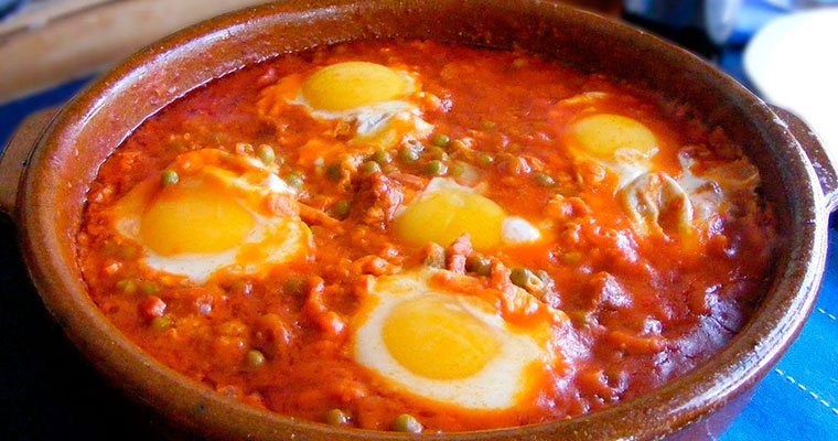 Huevos al plato al horno